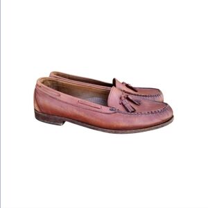 Allen Edmonds Naple Brown Leather Tassel Slip On Dress Casual Loafer Shoe Men 13